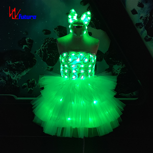 Vestido Tutú Luminoso LED para Actuaciones <span class=keywords><strong>de</strong></span> Bailarina, Estilo <span class=keywords><strong>Disney</strong></span>, Desfiles Nocturnos, DJ, Fiestas Rave, Carnaval, Año Nuevo - Product Image 2