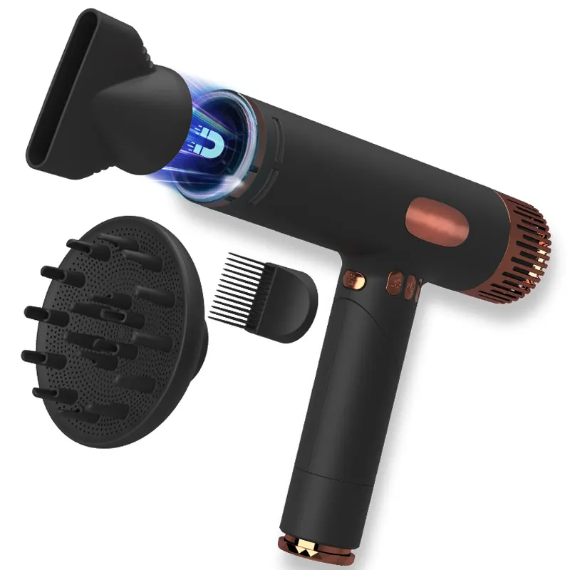 Sèche-cheveux à moteur sans balai Sèche-cheveux à ions négatifs Écran LED Sèche-cheveux haute vitesse Sèche-cheveux ionique professionnel 110000 tr/min