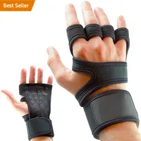 Ventilated Workout Gloves with Wrist, Custom Logo, Fitness