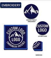 Écussons brodés personnalisés, appliques thermocollantes écologiques, badges brodés en tissu sergé OEM à faible MOQ pour vêtements, chapeaux et sacs