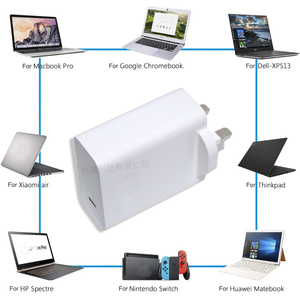 Chargeur USB-C 65W Charge rapide Adaptateur d'alimentation pour ordinateur portable Prise EU US UK pour MacBook MateBook HP Lenovo Dell <span class=keywords><strong>Xiaomi</strong></span>, Redmi, Asus - Product Image 3