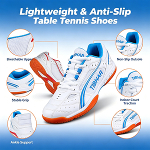 Zapatillas de Tenis de Mesa Profesionales de Alta Calidad Marca <span class=keywords><strong>TIBHAR</strong></span>, con EVA de Alta Elasticidad, Antideslizantes, de Goma Ecológica y Portátiles - Product Image 3