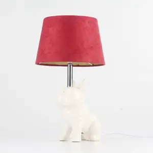 Yüksek kaliteli köpek seramik modeli tabanı hayvan taban seramik çocuk masası lambası oturma odası için