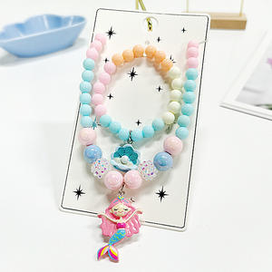 Ensemble de colliers et Bracelets à bulles pour bébé et <span class=keywords><strong>petite</strong></span> <span class=keywords><strong>fille</strong></span>, licorne, flocon de neige, sirène, cadeaux de noël et du nouvel an - Product Image 4