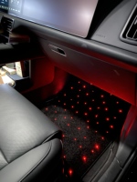 4PCS App Remote Control RGB Starlight LED Tapis de sol de voiture Lumière ambiante Universel Multi-Color Intérieur Glow Accessoire décoratif