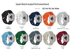 Correas deportivas transpirables de silicona Upro, reemplazo de correa para Apple Watch Ultra, brazalete perforado para reloj de buceo - Product Image 3