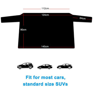 Housse de pare-brise de voiture en polyester noir, protection contre la neige et la glace, imperméable, pour la protection du verre de voiture - Product Image 2