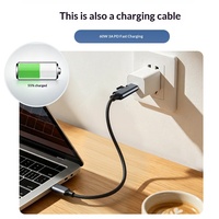 Câble de données lecteur de cartes multifonction Type-C 60W PD à charge rapide en alliage d'aluminium tressé en nylon pour connecter ordinateurs et smartphones