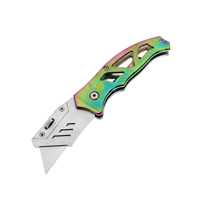 Couteau utilitaire pliant en alliage d'aluminium robuste Bochen Wholesale avec lame remplaçable pour le déballage et la découpe