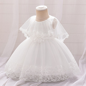 Nuovo Vestito da Festa Bianco per Bambine, Senza Maniche, Linea ad A, in Tessuto Lavorato a Maglia, Poliestere e Cotone, Stile Principessa - Product Image 2