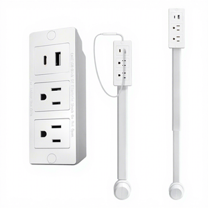 Prise de courant extensible certifiée sécurité 0728, à l'épreuve des enfants, avec prise murale plate, rallonge électrique - Product Image 2