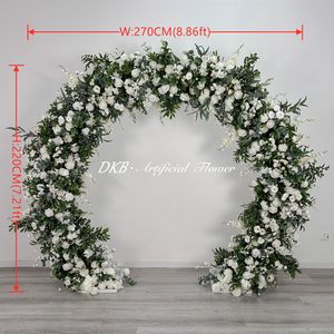 DKB - Soporte de Fondo para Eventos y Bodas, de Seda Artificial, Colores Personalizables, Duradero, Arco de Flores, 7-8 pies de Alto, 5-6 pies de Ancho - Product Image 2