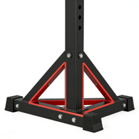 Support de musculation réglable en métal pour barres et haltères - Banc de musculation multifonctionnel pour intérieur, capacité 600 lb, unisexe