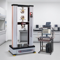 Machine d'essai universelle électronique HST WDW-200E 200KN incluant : poignées, dispositifs de fixation, cadres de compression et extensomètres