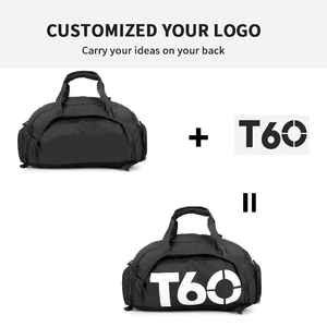 定制尼龙便携式耐用周末旅行包健身运动防水运动运动包带品牌标志行李袋 - Product Image 4