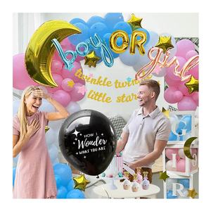 ชุดของขวัญลูกโป่งงานปาร์ตี้ Babyshower,อุปกรณ์ตกแต่งฉากหลังโต๊ะของชำร่วยเพศเปิดเผยที่อาบน้ำทารกสำหรับเด็กผู้หญิงหรือเด็กผู้ชาย - Product Image 4