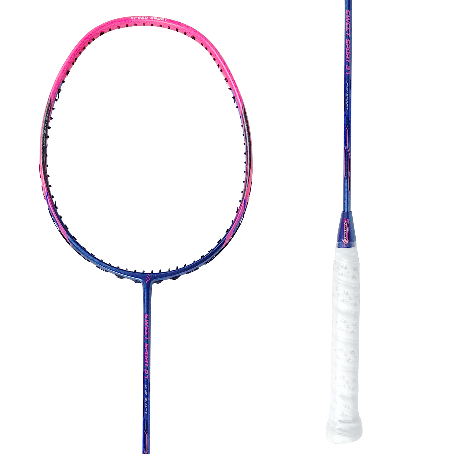 Dmantis Professional 4U Carbon Fiber Badminton Racket Lightweight Soft Hardness Options with PU Grip Model D7 68cm for Sports