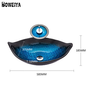 Nhà Máy Chuyên Nghiệp Thiết Kế Phòng Tắm Tempered Glass Bồn Rửa Nhà Vệ Sinh Rửa Tay Lưu Vực - Product Image 6