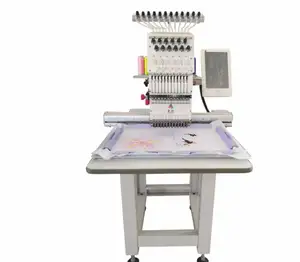 2 head home shop logo custom patches computerised embroidery making beads machine thread sewing industrial price for sale