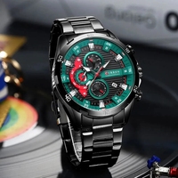 Montre pour homme CURREN 8402, marque haut de gamme, montre sport à quartz, entièrement en acier, étanche, chronographe, montre-bracelet pour homme, Relogio Masculino