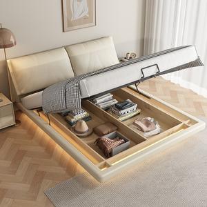 <span class=keywords><strong>Lit</strong></span> en bois <span class=keywords><strong>suspendu</strong></span> flottant pour deux personnes Style italien moderne, élégant et confortable - Product Image 4