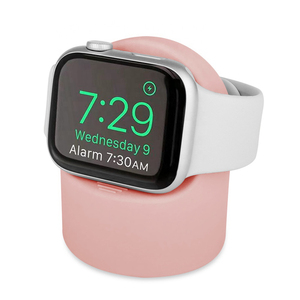 Profitez d'un joli support de charge de montre intelligente ovale pour Apple Watch Charging Dock Support en silicone Supports de bureau - Product Image 3