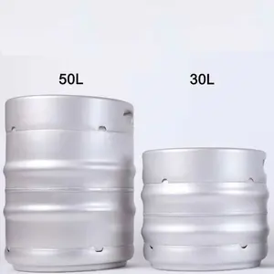 معدات مصنع الجعة برميل البيرة الخشبي SS304 برميل جعة 20L 30L 50L 1/2BBL 1/6BBL