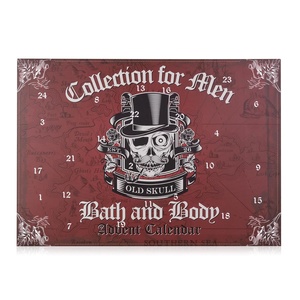 <span class=keywords><strong>Calendario</strong></span> de <span class=keywords><strong>Adviento</strong></span> con Diseño de Calavera para Hombre, Elegante, con 24 Sorpresas de Belleza y Bienestar, Infundido con Manteca de Karité - Product Image 1