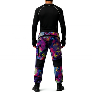 Pantalon de jogging personnalisé pour paintball avec imprimé abstrait coloré pour hommes, tissu Oxford respirant, design protecteur - Product Image 3