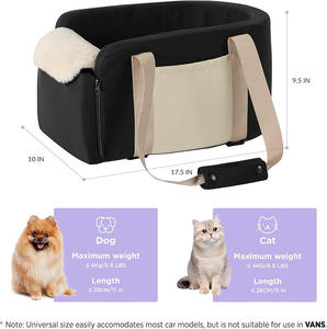 Juego de coche <span class=keywords><strong>para</strong></span> mascotas, soporte de viaje, cama elevadora, impermeable, pequeño, asiento <span class=keywords><strong>compartido</strong></span> <span class=keywords><strong>para</strong></span> mascotas, consola central con cinturón de seguridad - Product Image 6