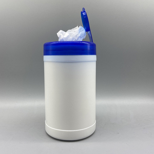 Conteneur en plastique blanc HDPE de haute qualité pour lingettes humides, 60-120 pièces, pour désinfectant liquide - Product Image 1