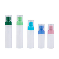 Emballage cosmétique vide en plastique PET transparent blanc imprimé sérigraphié 60ml 80ml 100ml avec pompe à pression pour lotion, parfum, liquide, brume fine