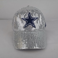 Casquette de baseball pour femme 2026 America Simple Fashion Game Day à paillettes, 6 panneaux, à visière, pour l'extérieur, l'été, polyvalente, protection solaire, sport