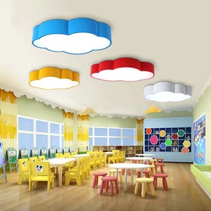 儿童房卧室家居装饰彩色云发光二极管天花板吊灯现代发光二极管吊灯照明 - Product Image 4