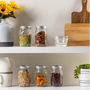 Glass Mason <span class=keywords><strong>Jar</strong></span> 64 oz/<span class=keywords><strong>2</strong></span> <span class=keywords><strong>Quart</strong></span> miệng rộng đóng hộp <span class=keywords><strong>Jar</strong></span> cho lên men lưu trữ thực phẩm với nắp kín - Product Image 6