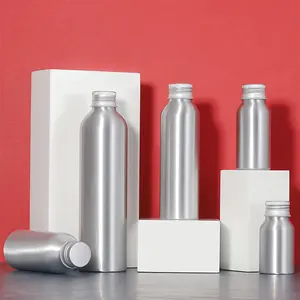 Metal gıda sınıfı ücretsiz örnek toptan renkli geri dönüşümlü doldurulabilir şampuan boş alüminyum şişe 200Ml sprey