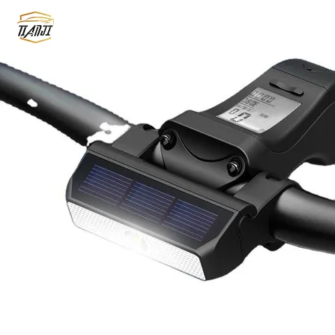 Lámpara inteligente de bicicleta de carretera IPX6 con carga de energía Solar, interruptor inteligente resistente al agua, recargable por Usb, ajustable