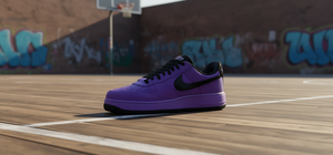 Zapatillas Nike Air Force 1 Low Purple Unisex Estilo Baloncesto con Cordones, Punta Redonda, Parte Superior Sintética y Suela de Goma - Product Image 2