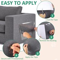 Protection transparente haut de gamme robuste et flexible pour meubles contre les griffures de chat et de chien avec broches pour protéger les canapés et meubles rembourrés