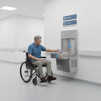 Robinet à capteur sans contact à économie d'énergie en acier inoxydable, distributeur d'eau commercial pour entreprises