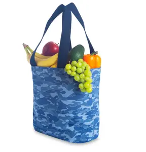 Эко многоразовая сумка для продуктов, хлопковая холщовая камуфляжная сумка для покупок, Модная Портативная Складная Водонепроницаемая сумка для покупок