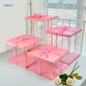 Cajas DE BODA altas grandes para pasteles de 6 pulgadas, tableros transparentes y con ventana para invitados - Product Image 3