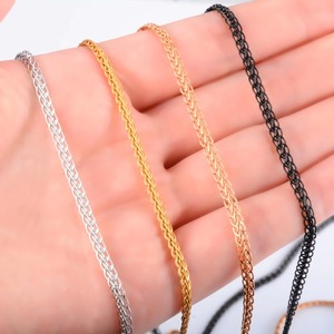 Collier ras du cou en chaîne tressée en acier inoxydable de 3 mm de large pour femme, accessoires de bijoux en métal pour le cou, clavicule, cadeau DIY - Product Image 5