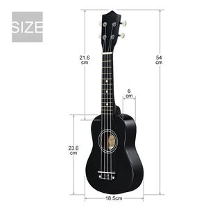 Ukelele pintado con sintonizador, ukelele Popular Soprano de 21 pulgadas, línea de dibujo Soprano de tilo, OEM ODM CN;JIA, madera sólida teñida - Product Image 2