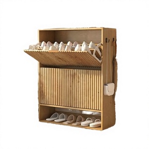 Mobile Moderno in Legno per <span class=keywords><strong>Scarpe</strong></span> con Ripiani Regolabili e Ganci Laterali per <span class=keywords><strong>Arredamento</strong></span> Soggiorno e Uso Domestico - Product Image 6