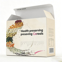 Boîte en papier biodégradable de qualité alimentaire personnalisée et recyclable pour céréales, barres chocolatées, emballages de collations en gros