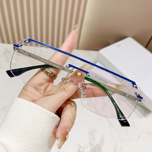 741 Rimless Style Eyeglasses Ready Goods in Stock for Men <b>Eyewear</b> Collection - Product Image 4