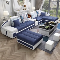 Canapé d'Angle Modulable de Luxe en Tissu, Design Contemporain Style Européen pour Maison Moderne, avec Chaise Longue