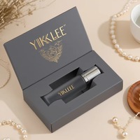 Boîte de papier bouteille de parfum unique pliable en papier noir avec logo personnalisé boîte d'emballage de parfum 3/5/10/15ml