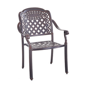 Chaise de jardin en alliage d'aluminium, design traditionnel, pieds coniques, durable, utilisation en extérieur - Product Image 1